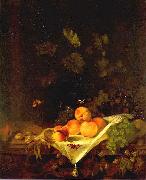 CALRAET, Abraham van Still-life with Peaches and Grapes oil